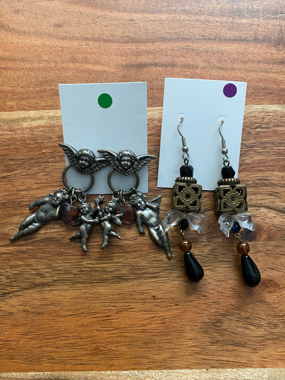 Dark Academia  statement earrings 2 pairs